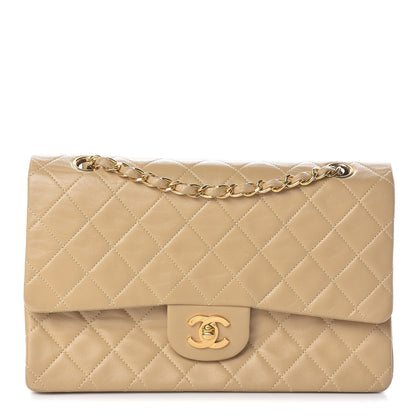 Chanel Lambskin Quilted Medium Double Flap Beige 1 of 23
