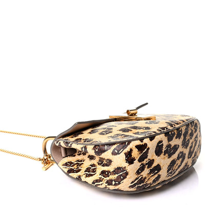 Chloe Calfskin Leopard Print Mini Drew Shoulder Bag 3 of 5