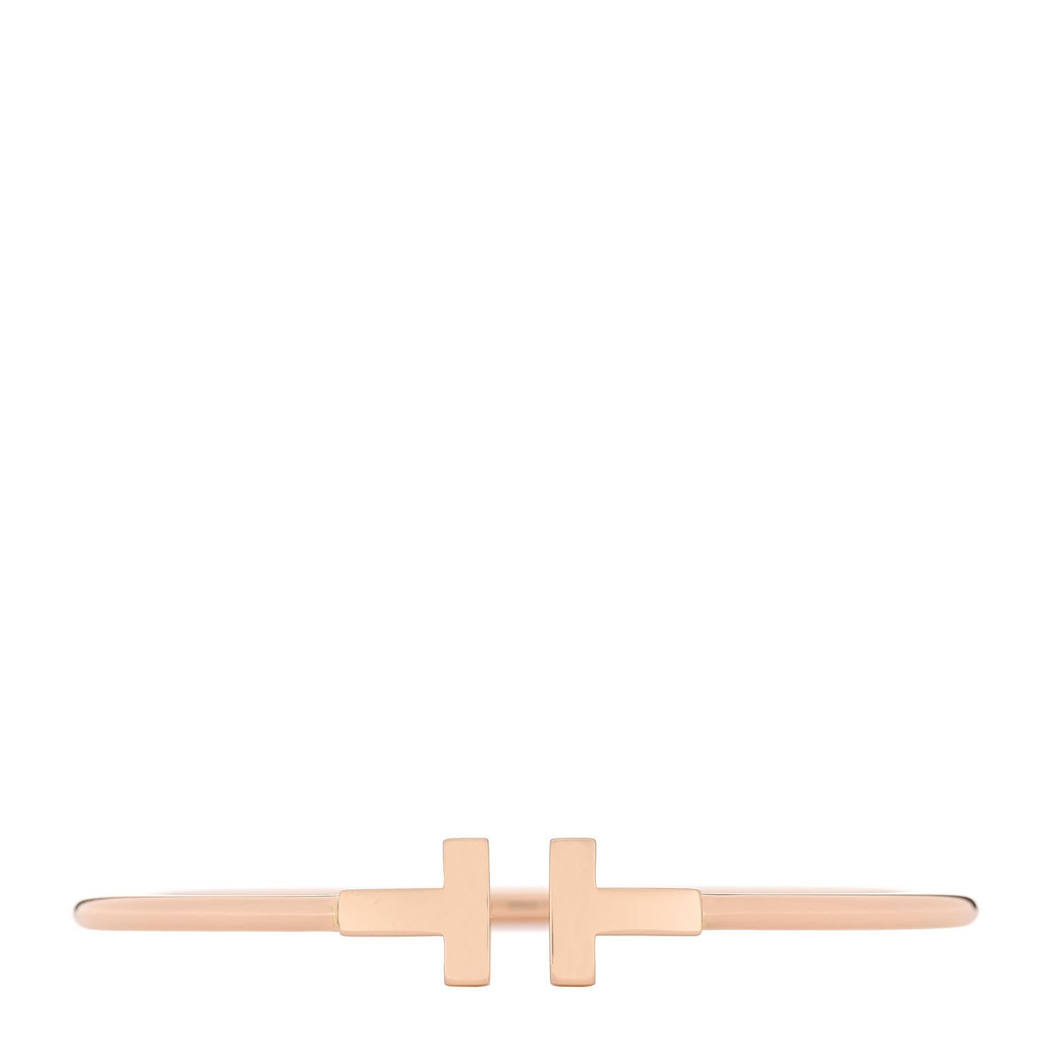 Tiffany 18K Rose Gold T Wire Bracelet 1 of 3