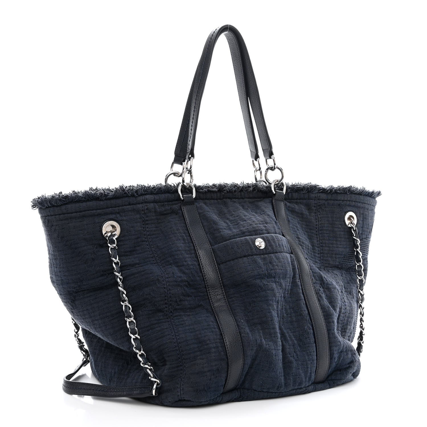 Chanel Canvas Medium Double Face Tote Navy 13 of 18