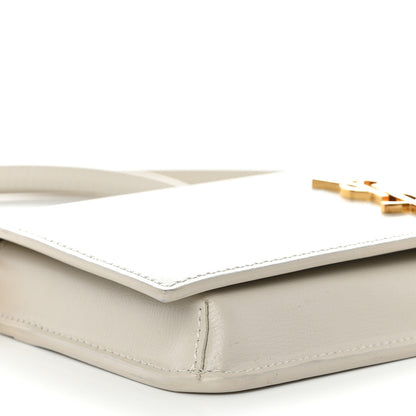 Saint Laurent Smooth Calfskin Monogram Phone Holder Crossbody Crema Soft 9 of 11