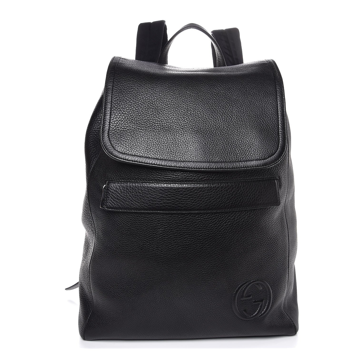 Gucci Pebbled Calfskin Soho Backpack Black 1 of 7