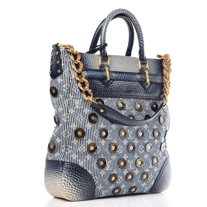 Louis Vuitton Denim Stripes Polka Dot Corsaire Navy 3 of 12