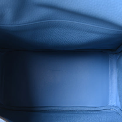 Hermes Taurillon Clemence Lindy 30 Bleu Paradis 5 of 10