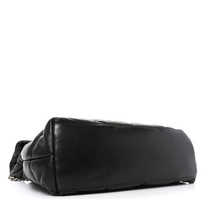 Saint Laurent Lambskin Quilted Medium Loulou Puffer Monogram Chain Satchel Black 4 of 10