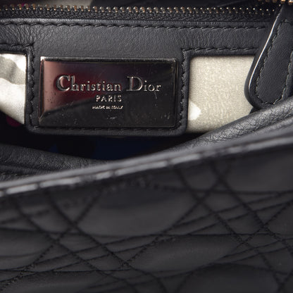 Christian Dior Calfskin Cannage Medium Anselm Reyle Lady Dior Black 7 of 11