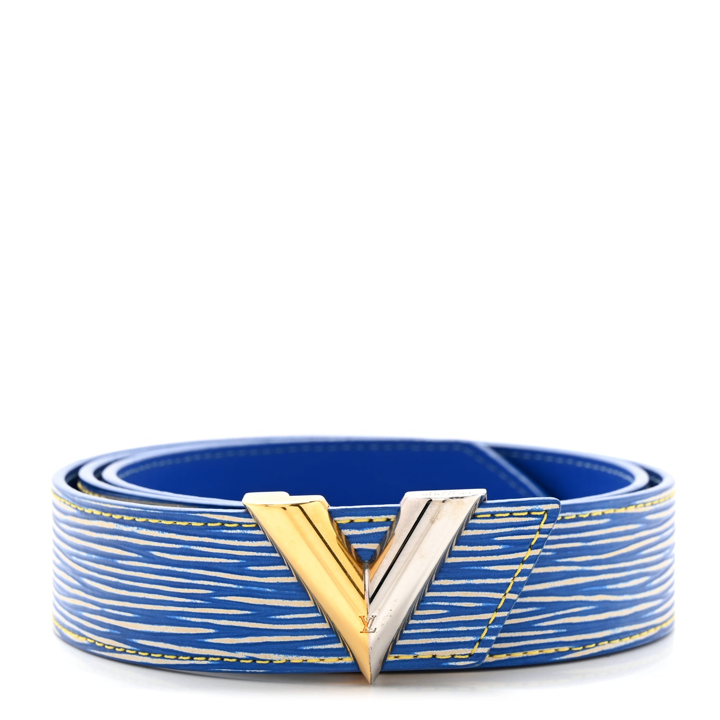 Epi 30mm LV Twist Belt 85 34 Denim