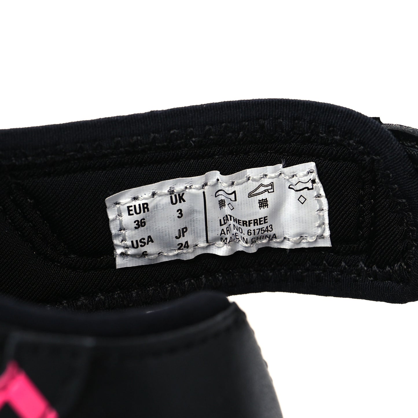 Rubber Neoprene Bi-Color Womens Track Sandals 36 Black Fluo Pink
