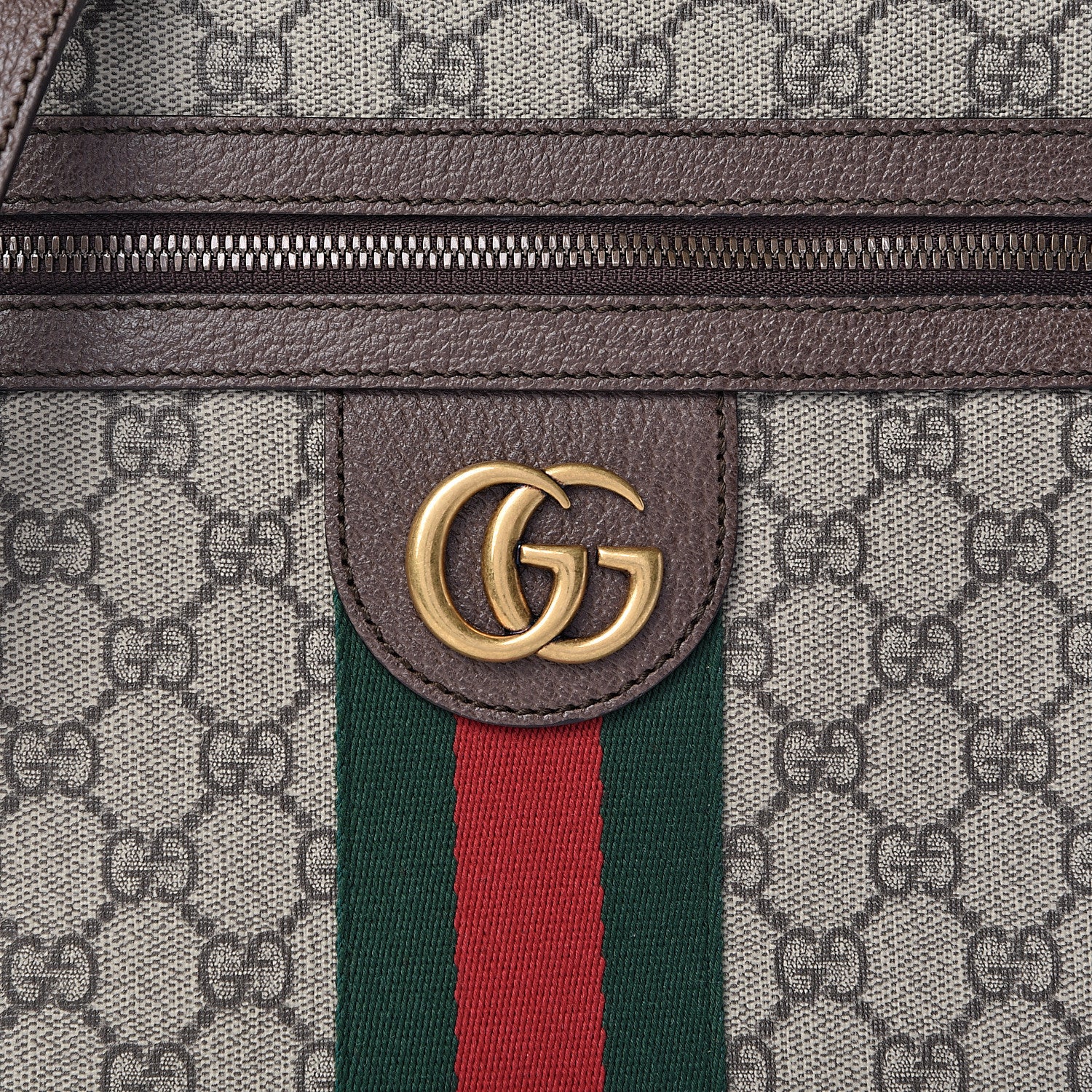 Gucci GG Supreme Monogram Web Small Ophidia Messenger Bag Brown 8 of 11