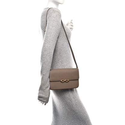 Saint Laurent Smooth Calfskin Le Maillon Satchel Taupe 2 of 10