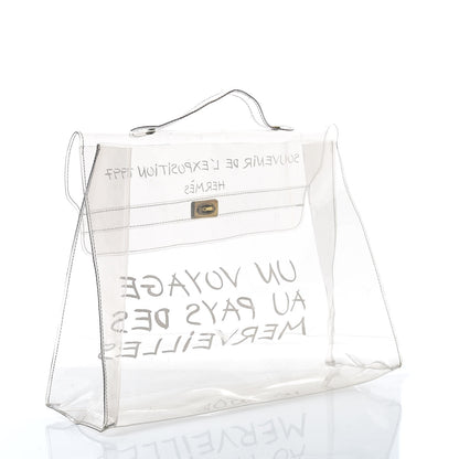 Hermes Vinyl Souvenir De L'Exposition Kelly Transparent 3 of 16