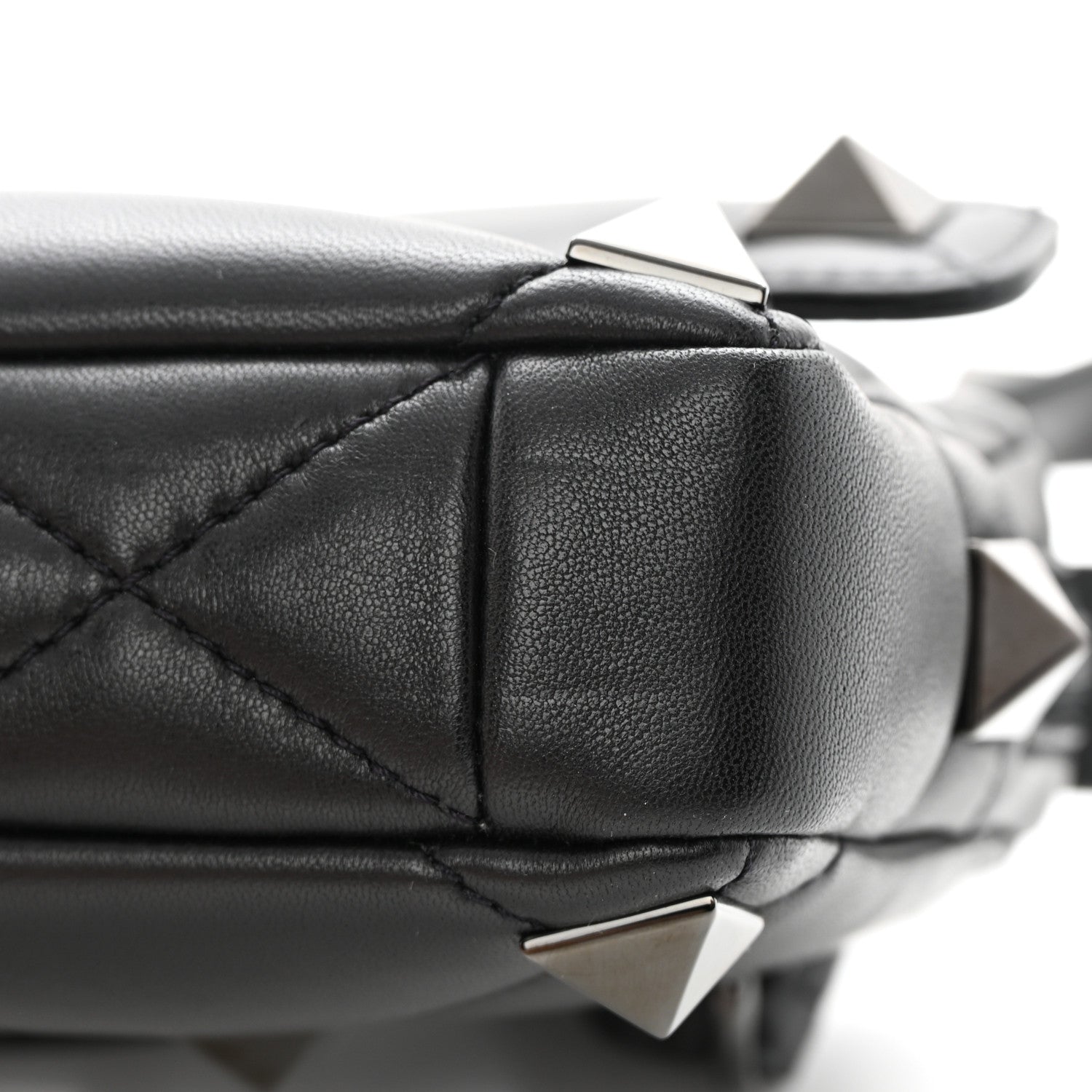Valentino Garavani Nappa Monochrome Roman Stud Crossbody Bag Black 10 of 11