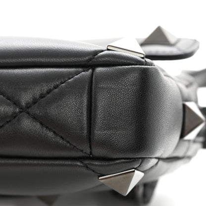 Valentino Garavani Nappa Monochrome Roman Stud Crossbody Bag Black 10 of 11