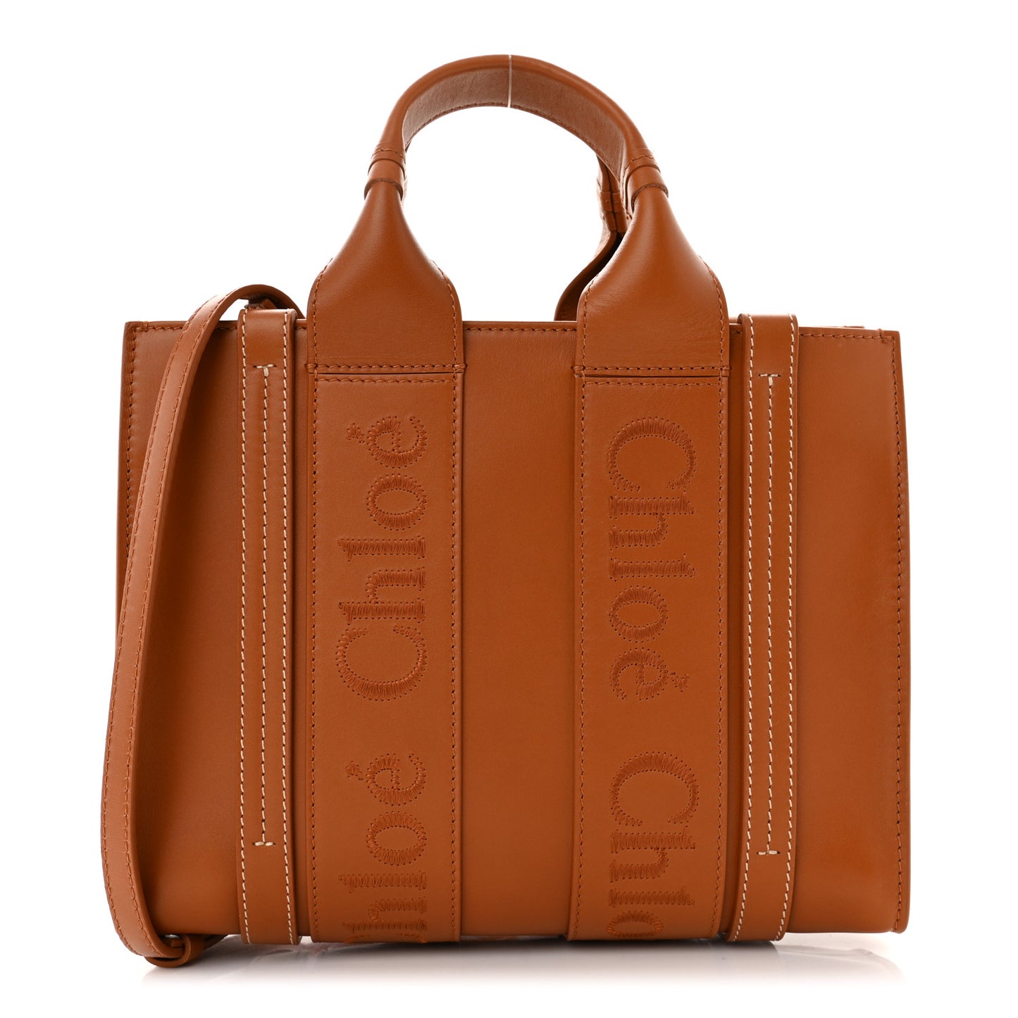 Calfskin Small Woody Tote Caramel