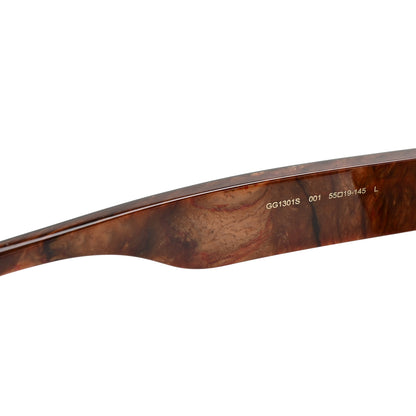 Gucci Acetate Rectangle Frame Web Sunglasses GG1301S Brown 5 of 8