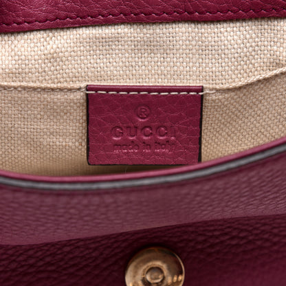 Gucci Pebbled Calfskin Small Soho Flap Crossbody Peonia Flower 8 of 10