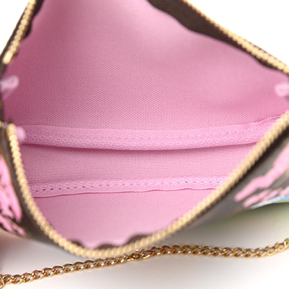 Louis Vuitton Monogram 2021 Christmas Animation Japanese Garden Mini Pochette Accessories Wisteria Pink 5 of 10