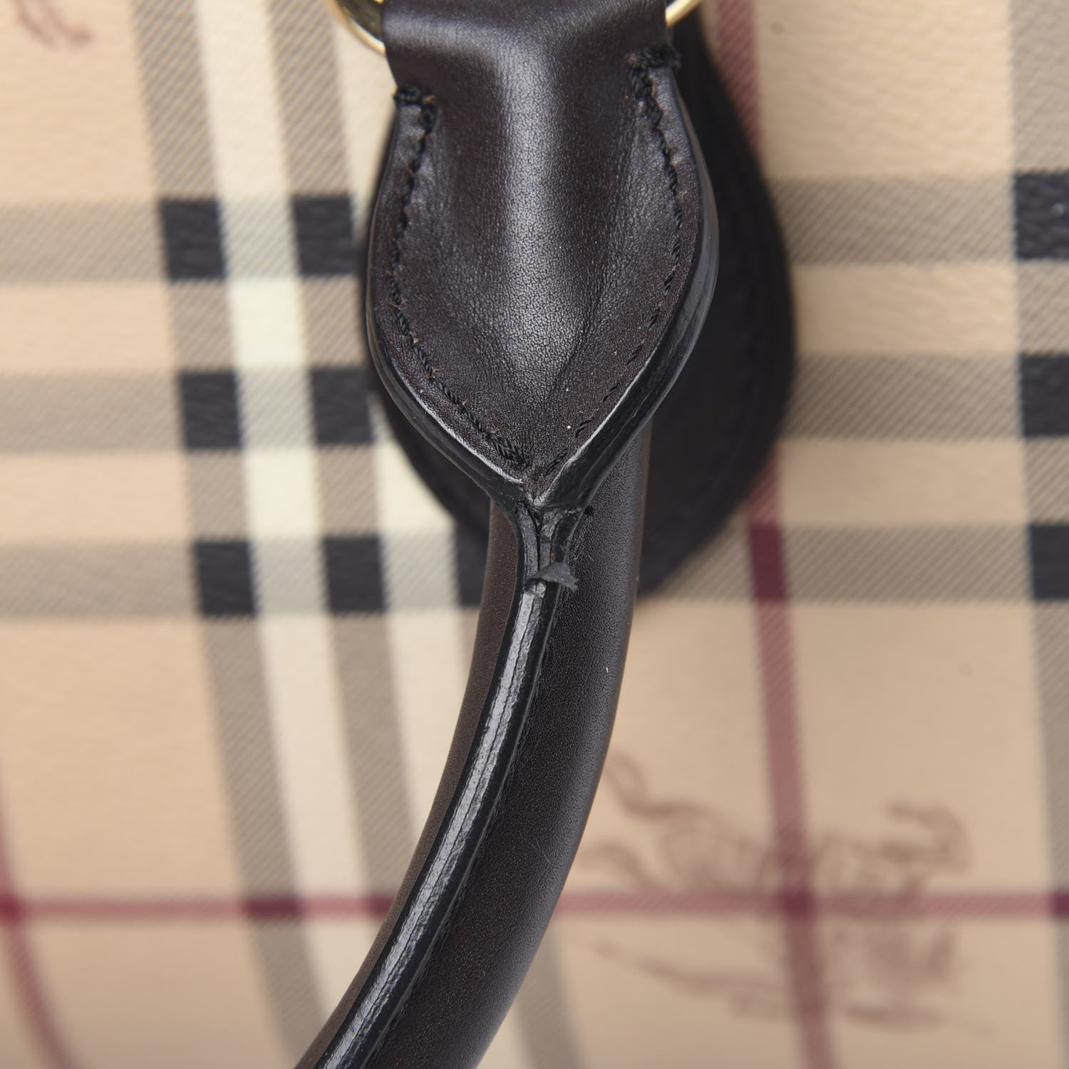 Burberry Haymarket Check Small Chester Bowling Bag Chocolate 15 of 16