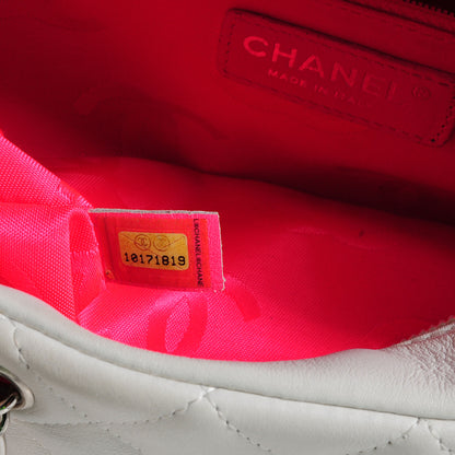 Chanel Calfskin Quilted Small Cambon Bowler White Black 7 of 7