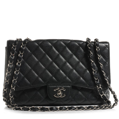 Chanel Caviar Jumbo Single Flap Black 1 of 9