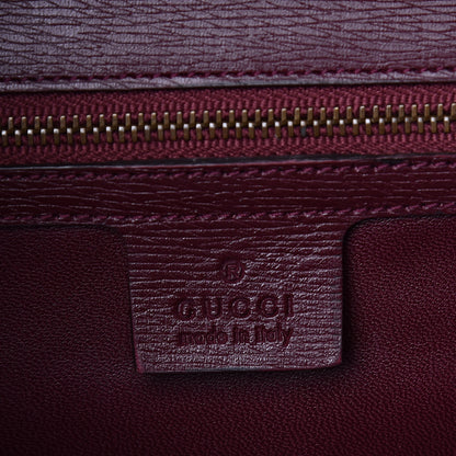 Gucci Textured Calfskin Heartbeat Print Clutch New Wine 6 of 7