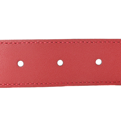 Gucci GG Supreme Enamel Double G 30mm Belt 85 34 Black New Cherry Red 4 of 7