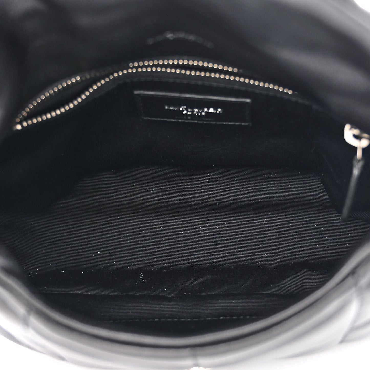 Lambskin Quilted Toy Loulou Puffer Monogram Chain Satchel Black