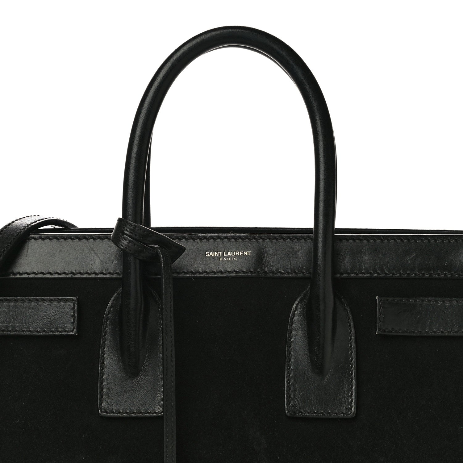 Saint Laurent Suede Calfskin Small Sac De Jour Black 9 of 11