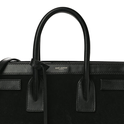 Saint Laurent Suede Calfskin Small Sac De Jour Black 9 of 11