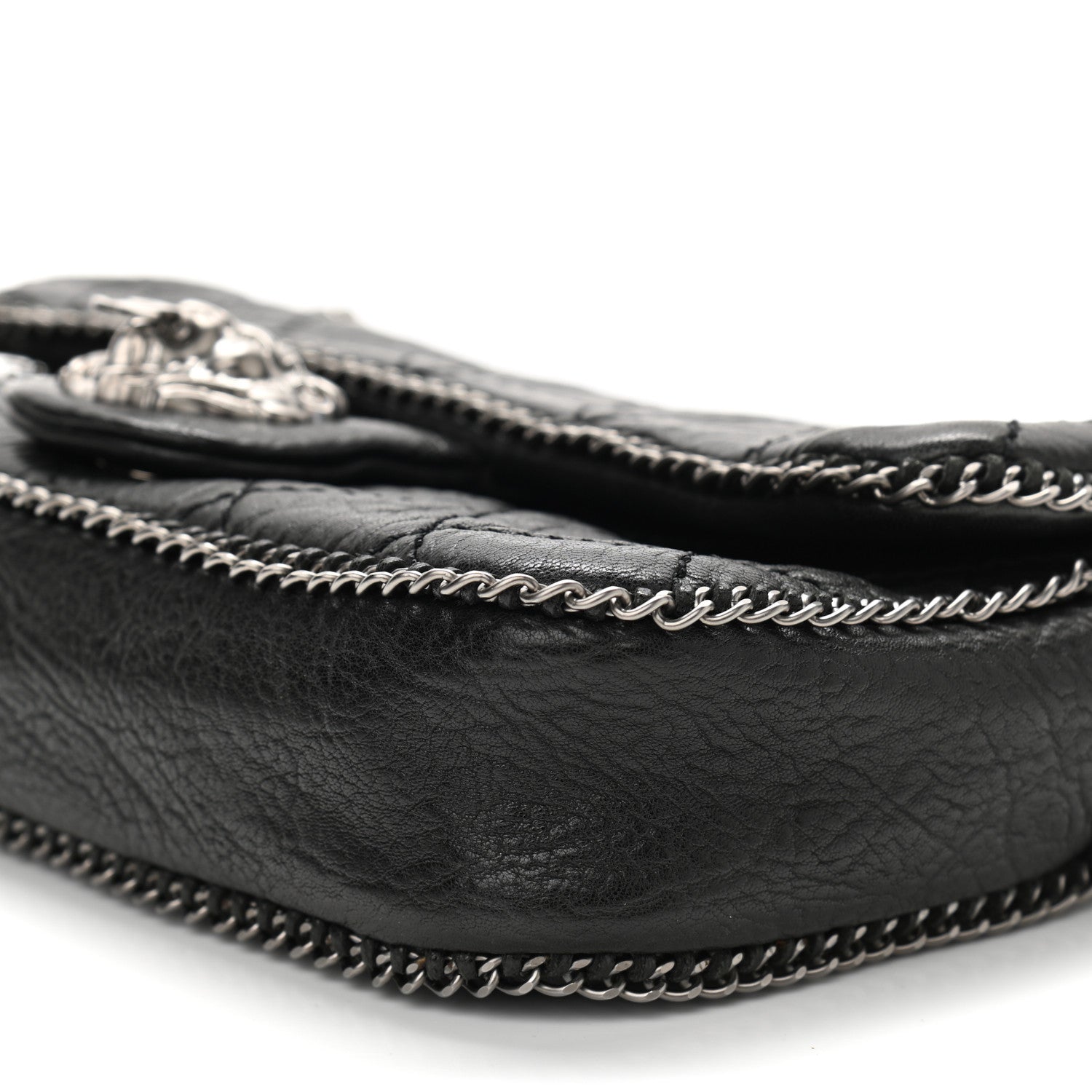 Chanel Distressed Lambskin Medium Leo Lion Flap Black 10 of 10
