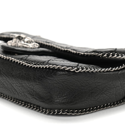 Chanel Distressed Lambskin Medium Leo Lion Flap Black 10 of 10