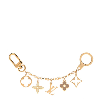 Louis Vuitton Brass Monogram Blooming Flowers Bag Charm Key Holder Rose Ballerine 1 of 4