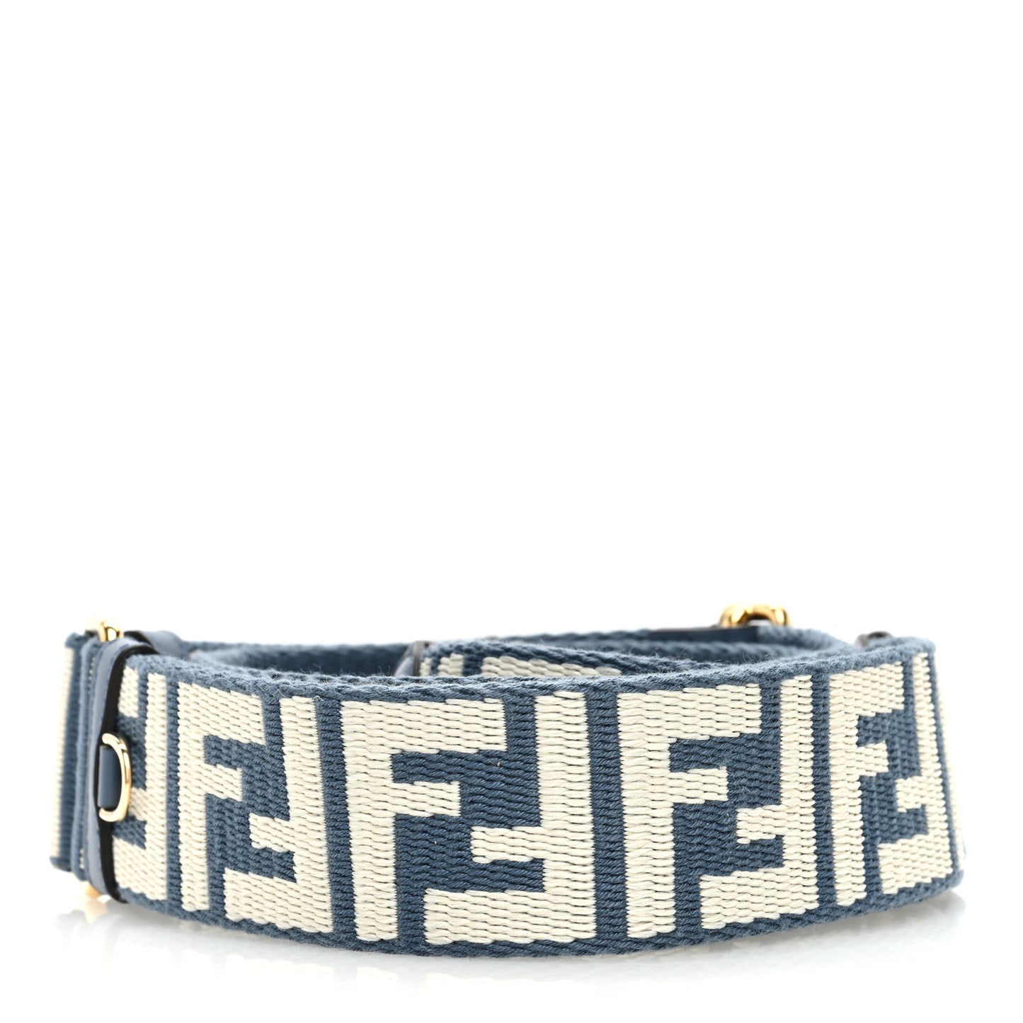 Jacquard Ribbon Vitello King FF Bi-Color Intreccio Adjustable Strap You Avio Latte