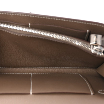 Hermes Evercolor Kelly Wallet To Go Etoupe 4 of 9