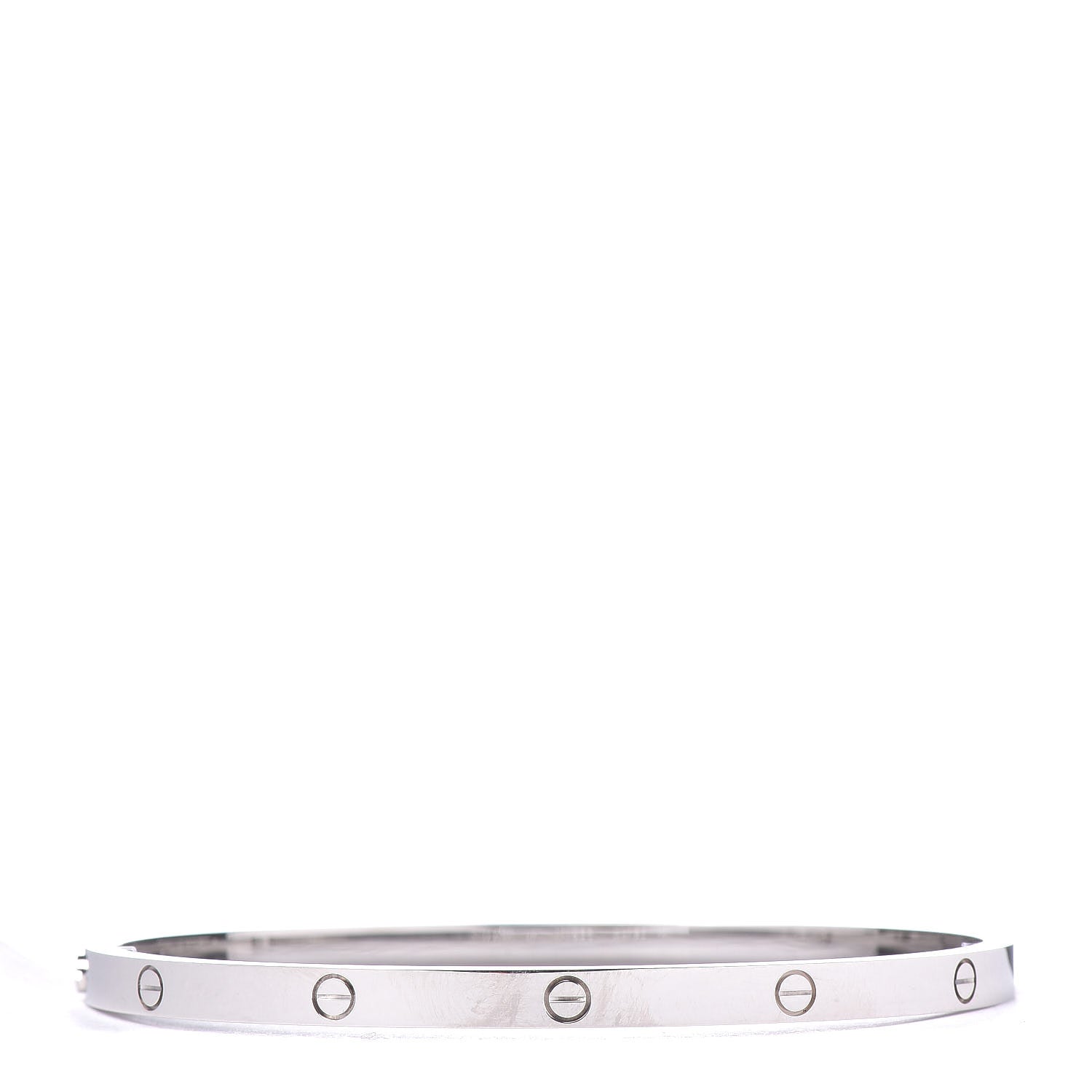 Cartier 18K White Gold Small LOVE Bracelet 17 3 of 4