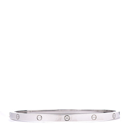Cartier 18K White Gold Small LOVE Bracelet 17 3 of 4