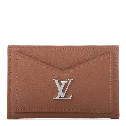 Louis Vuitton Calfskin Lockme Card Holder Caramel 1 of 7