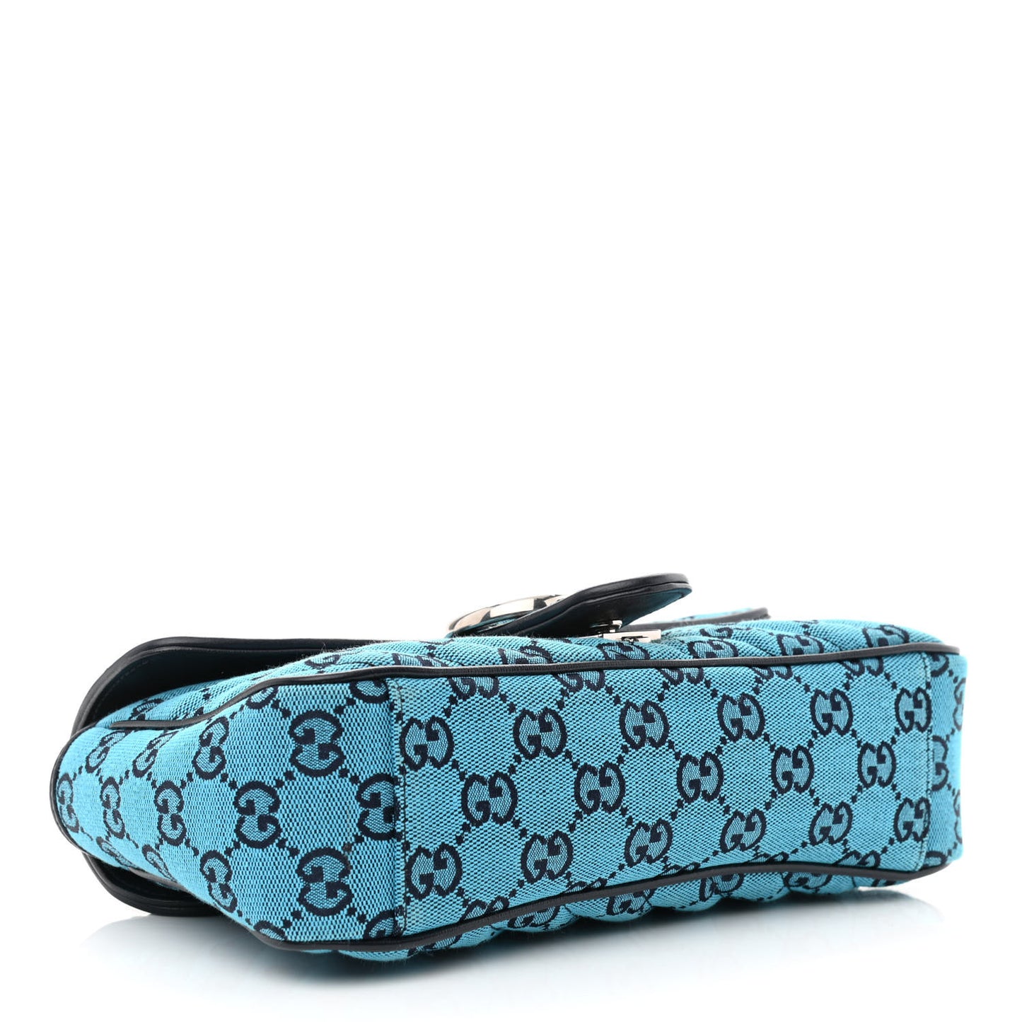 Monogram Multicolor Matelasse Diagonal Small GG Marmont Shoulder Bag Light Blue