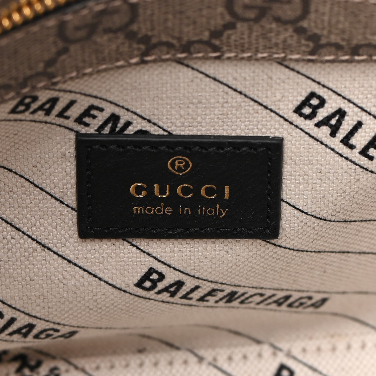 Balenciaga X GUCCI GG Supreme Monogram Small Ville Top Handle Beige Ebony 6 of 8
