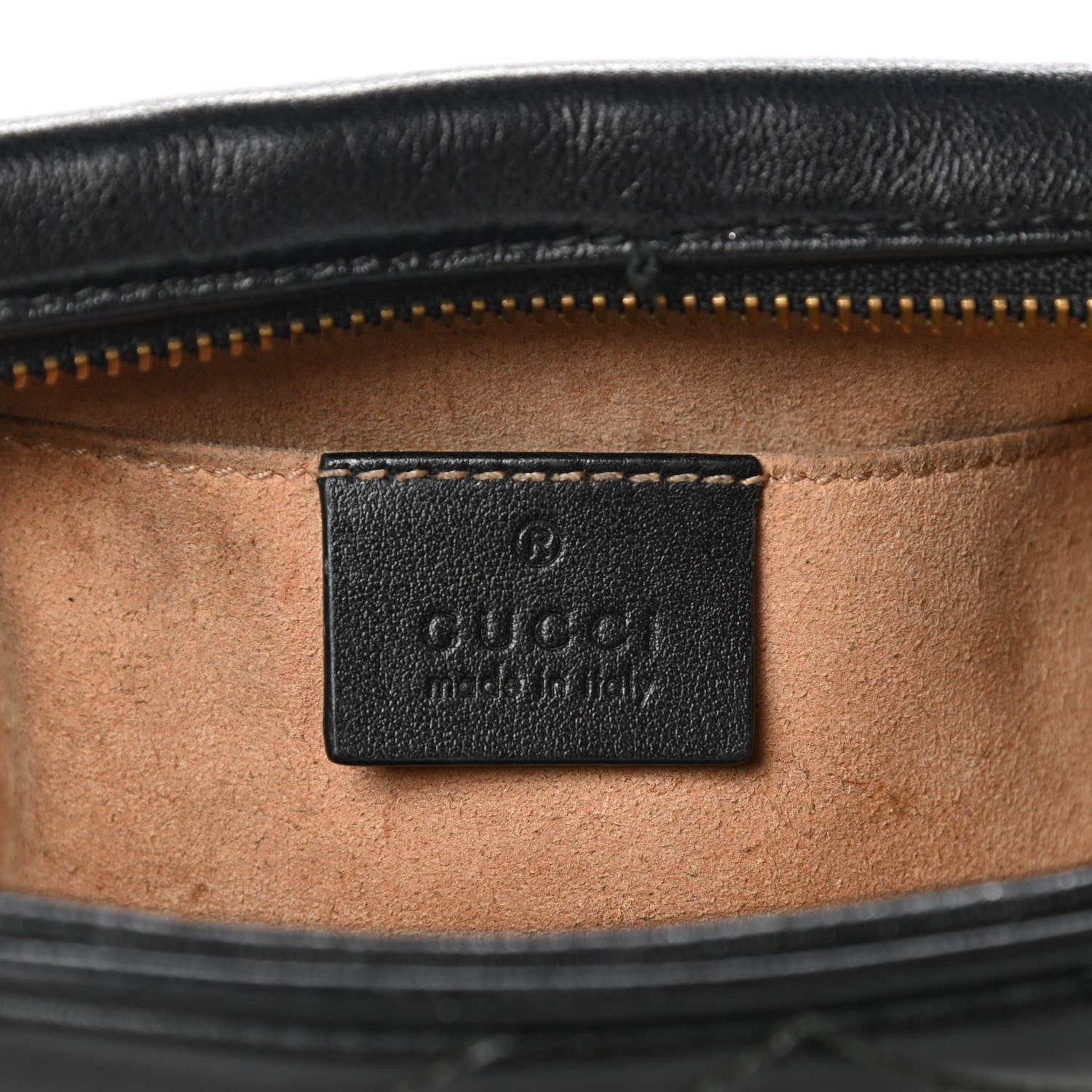 Gucci Calfskin Matelasse Mini GG Marmont Chain Shoulder Bag Black 5 of 11