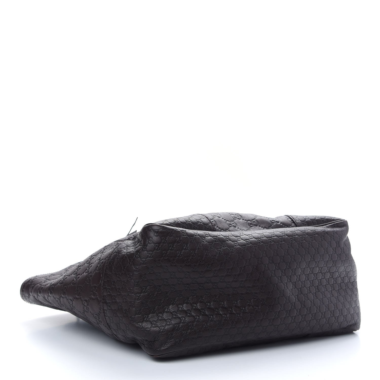 Gucci Guccissima Medium Bree Zippered Tote Chocolate 4 of 9