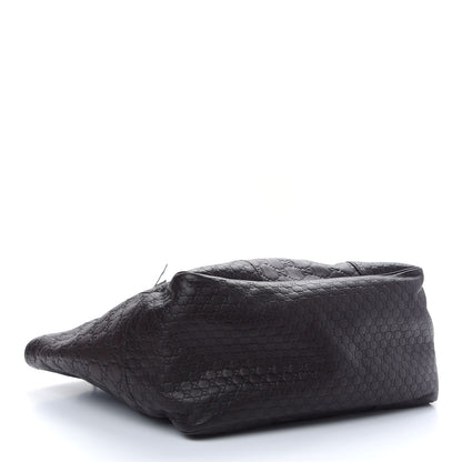 Gucci Guccissima Medium Bree Zippered Tote Chocolate 4 of 9