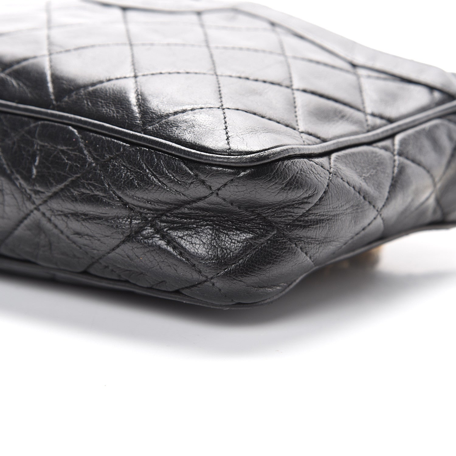 Chanel Lambskin Quilted CC Tassel Camera Case Black 9 of 11