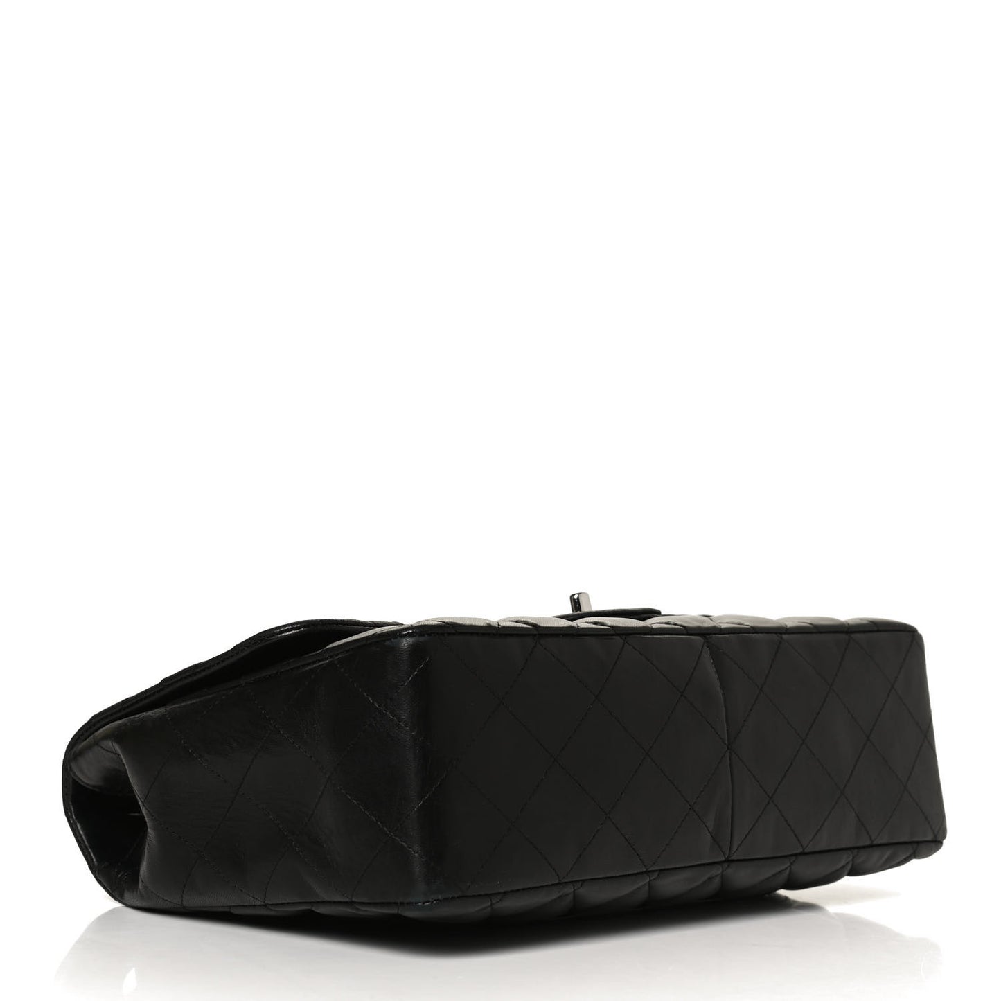 Lambskin Quilted Jumbo Flap Bijoux Chain Black
