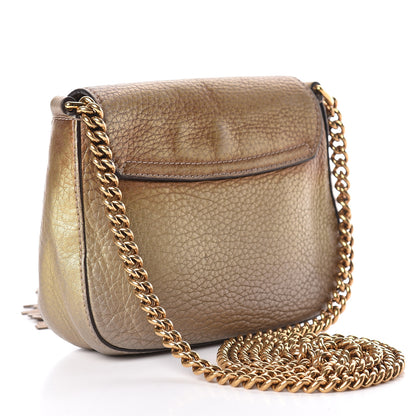 Gucci Metallic Pebbled Calfskin Small Soho Flap Crossbody Gold Ombre 3 of 20