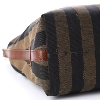 Fendi Pequin Cuoio Vegetale Large Hobo Tobacco Black Cuoio 6 of 15