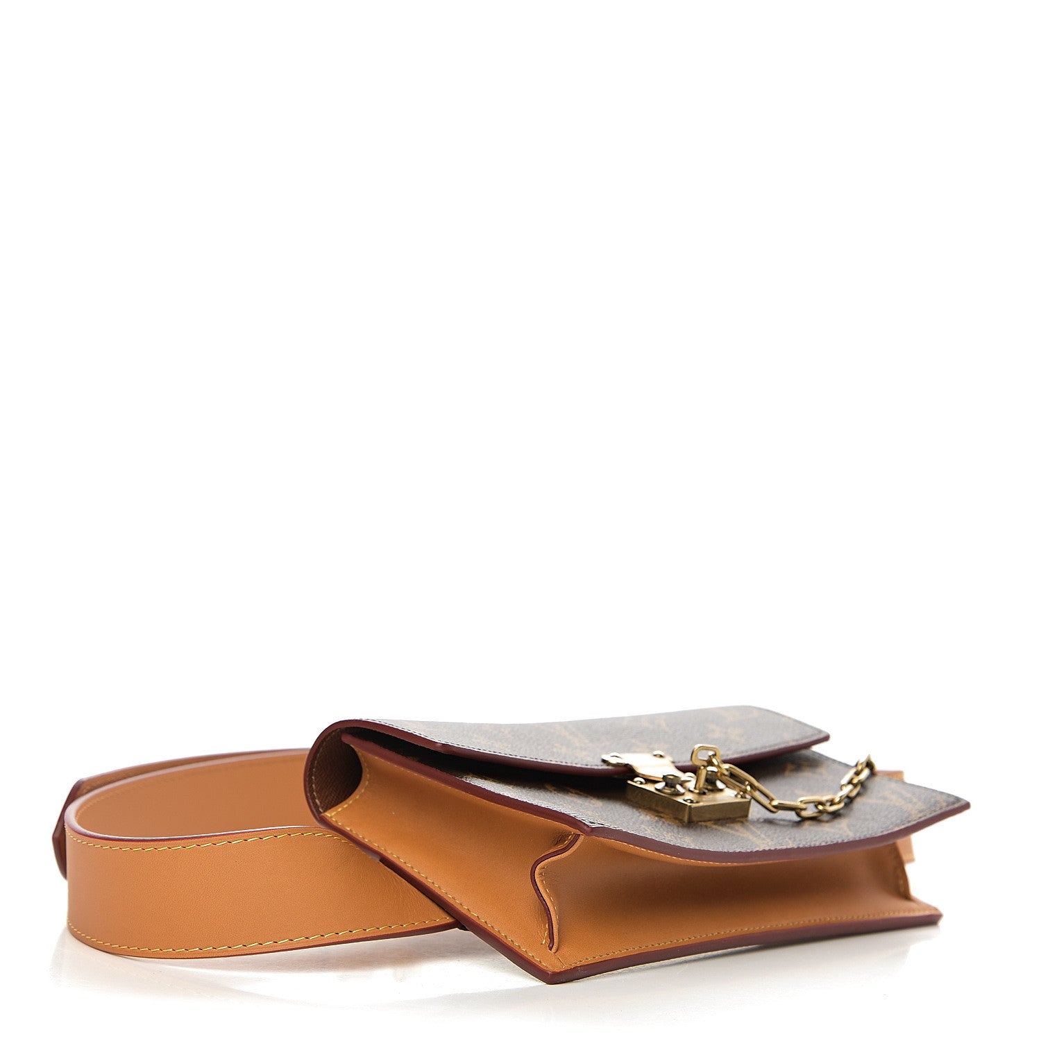 Louis Vuitton Monogram S Lock Belt Pouch MM 3 of 9