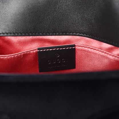 Gucci Velvet Matelasse Mini GG Marmont Shoulder Bag Black 6 of 7