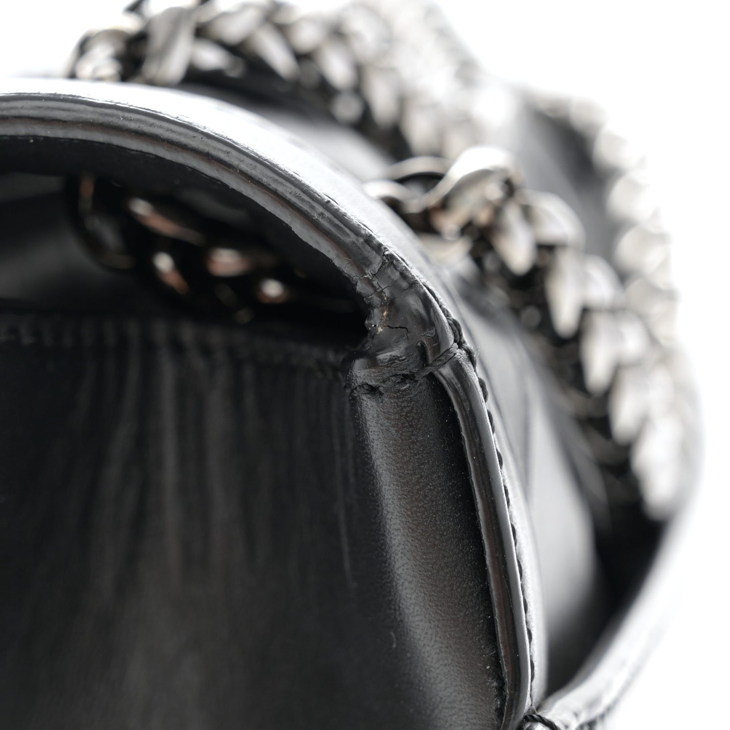 Calfskin Woven Small Sweet Charity NV Shoulder Bag Black