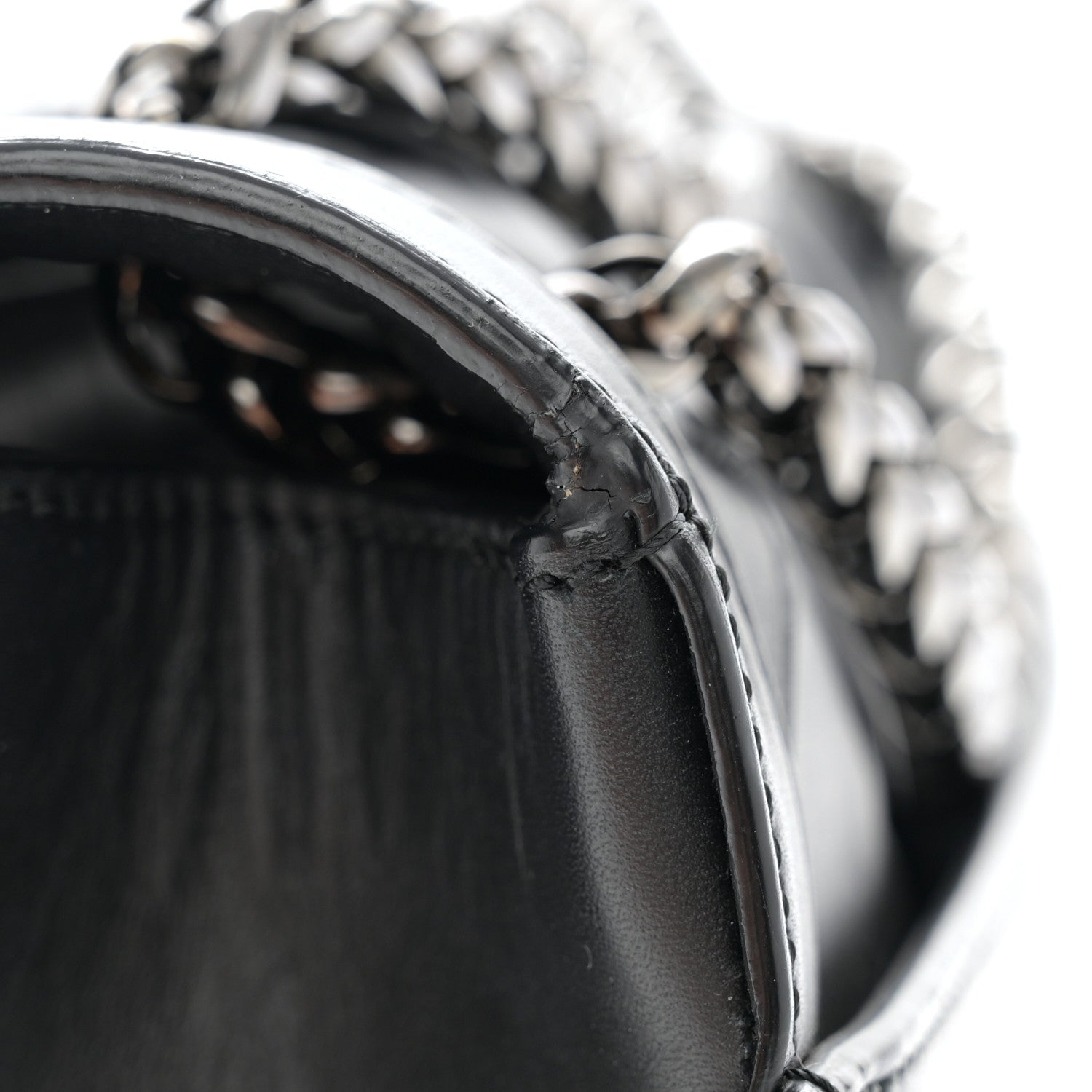 Christian Louboutin Calfskin Woven Small Sweet Charity NV Shoulder Bag Black 12 of 12